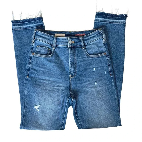 Pilcro High Rise Cigarette Distressed Skinny Straight Jeans Womens 26 - Picture 1 of 5